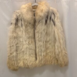 Saga Furs Cream and Light Brown Teddy Fur Jacket